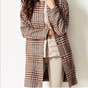 J Jill wool plaid longline jacket XL petite